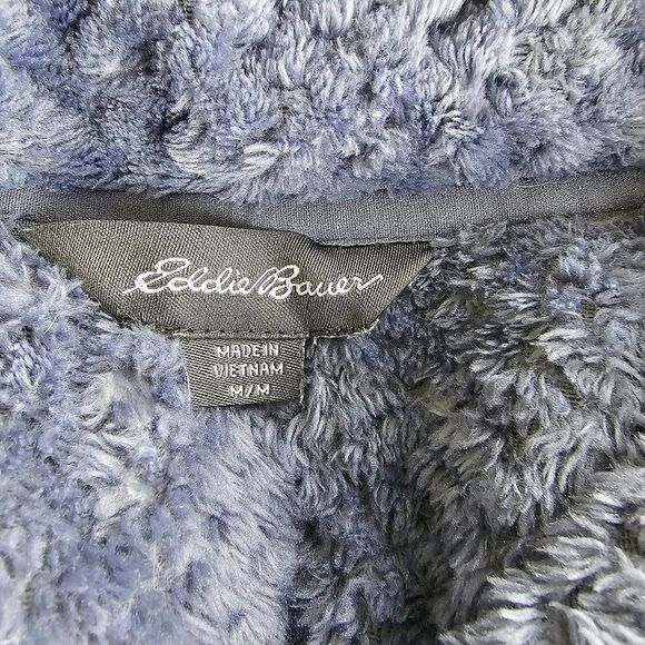 Eddie Bauer Charcoal Gray Textured Quarter Snap Fleece Size M - Picture 6 of 6